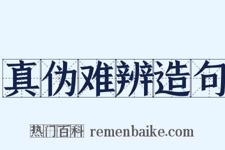 真伪难辨造句是什么意思的图片